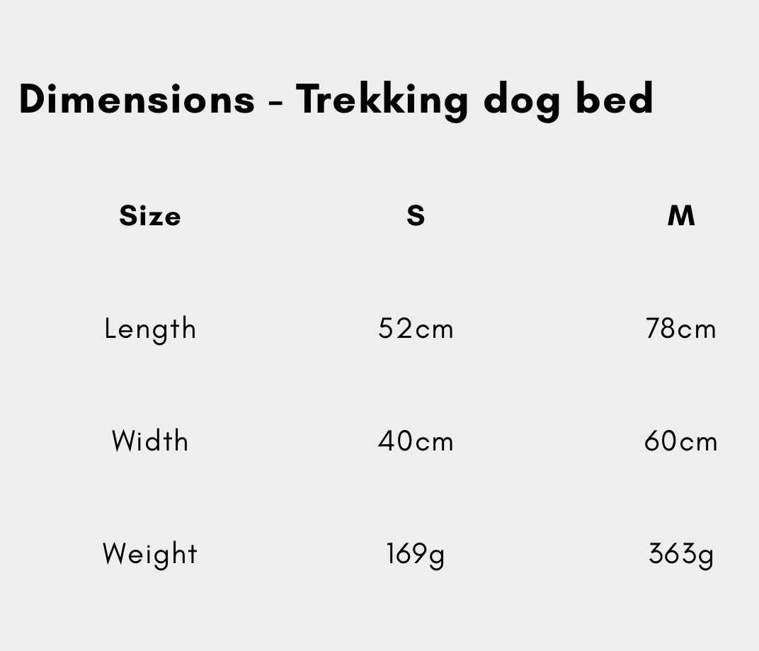 Trekking Dog Bed for Travel, Camp, and Trail