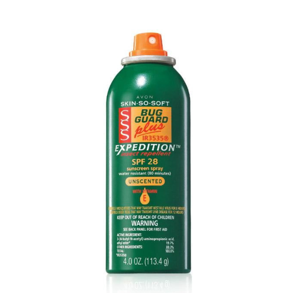 Avon Skin So Soft Bug Guard Plus Expedition with IR3535 and SPF 28 sunscreen | DEET free Tick and Biting Fly Repellent