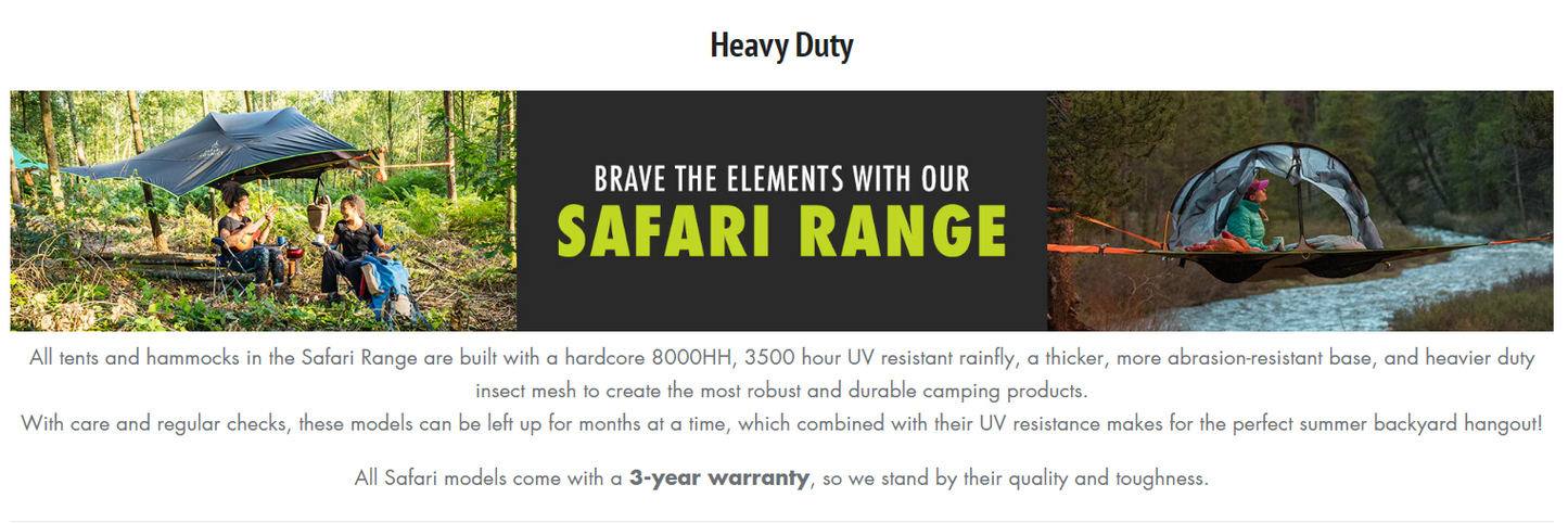 Safari stingray 3 year warranty