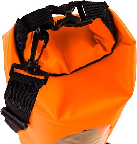 YakAttack 10L Roll-Top Dry Bag with Air Valve, Orange