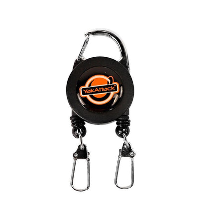YakAttack Double Attachment Clip-on Retractor, Dual 18” Nylon Cord