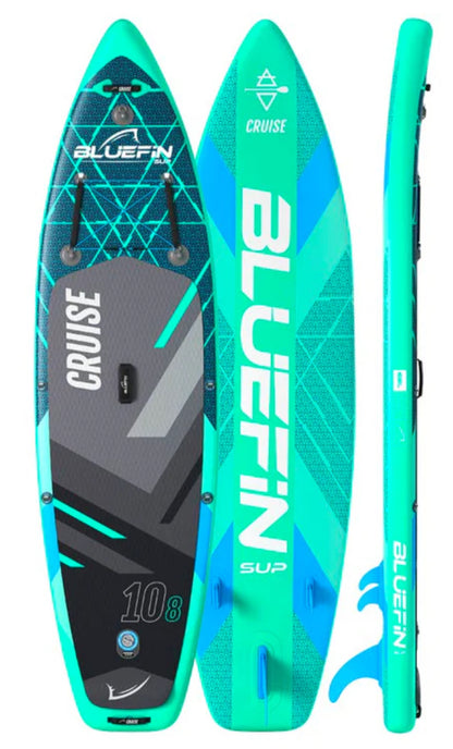 BlueFin Cruise 10’8” Stand-up Paddle Board with SUP Paddle, Pump, Seat, and Leash