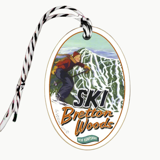 Gallery Concepts Bretton Woods Ski Resort wooden Christmas Ornament Souvenir