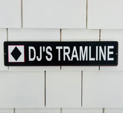 DJ's Tramline Ski Trail Sign for Wall (Souvenir)