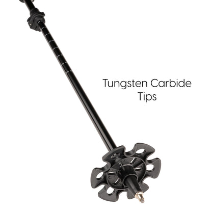 3 Piece Adjustable Trekking Poles for Snowshoeing, Skiing, Hiking, and Walking