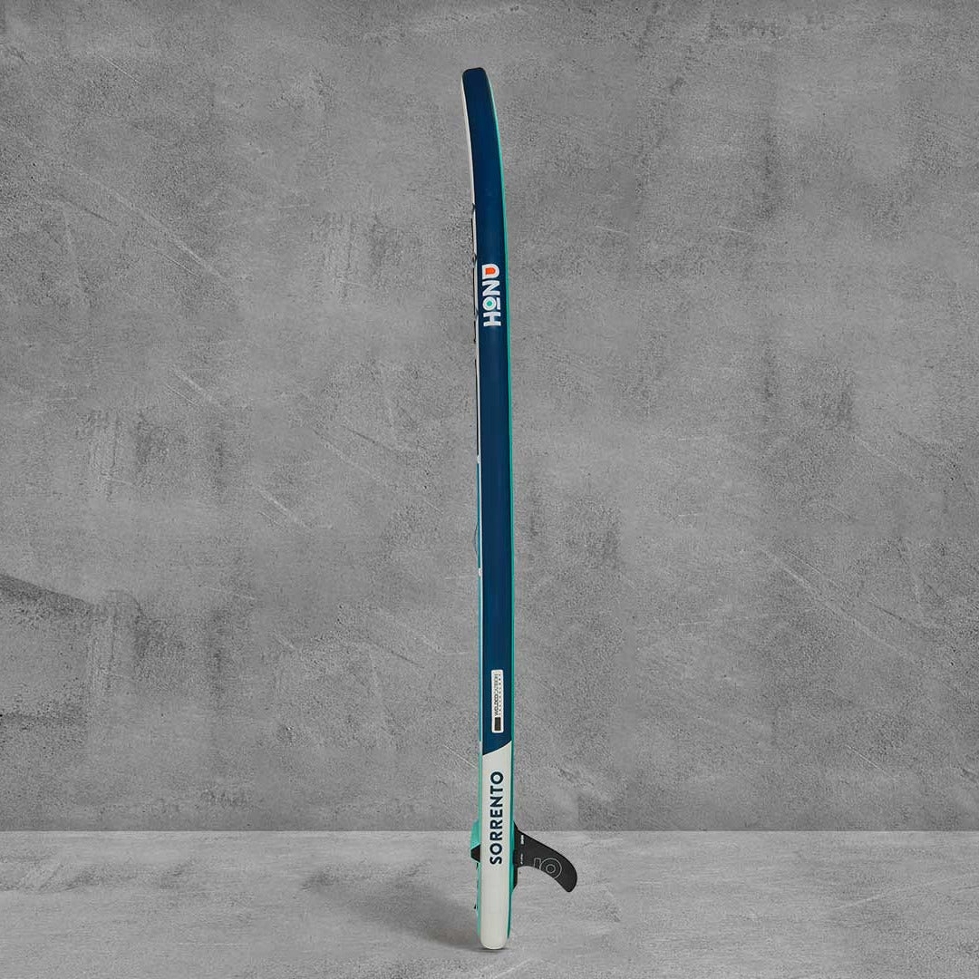 Side view of Sorrento 11' 3" touring SUP by Honu Boards.