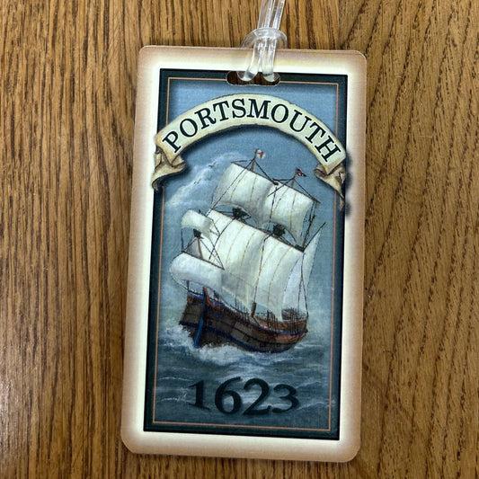 Portsmouth NH 1623 Luggage Tag Souvenir of Plymouth Colony Ships the Anne and Little James