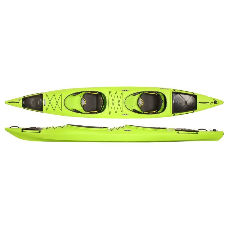 Green Prijon Dayliner Duo Tandem Touring Kayak for lakes and ocean