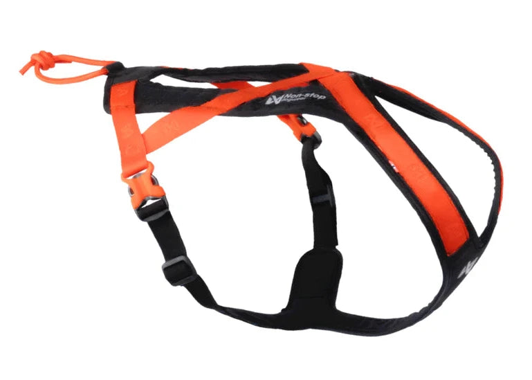 Rush Dog Harness for Pulling by Non-stop Dogwear (black/orange)