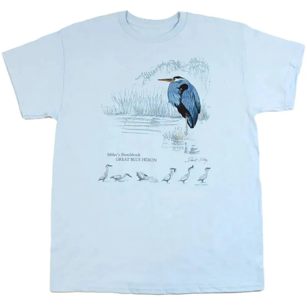 Sibley Great Blue Heron Tee to support York Land Trust