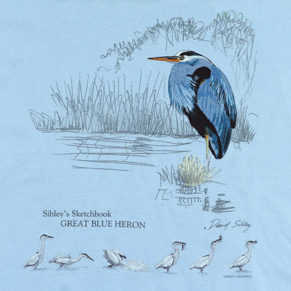 Sibley's Great Blue Heron Adult T-Shirt