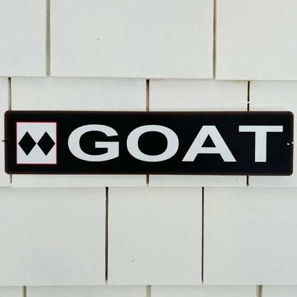 Stowe Goat Double Black Diamond Ski Trail Sign for Wall of Home or Lodge
