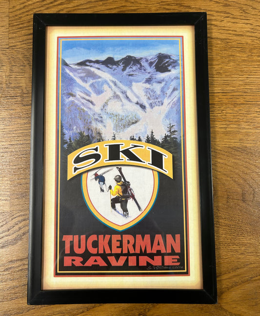 Ski Tuckerman Ravine Winter and Spring Skiing Painting Print 6" x 10"