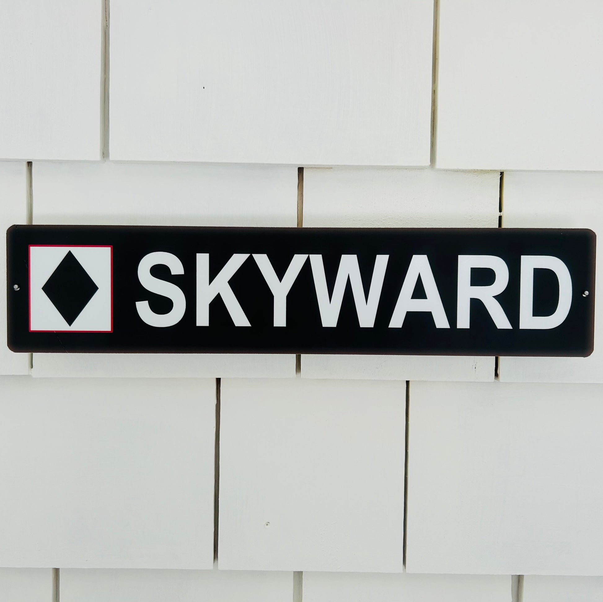 A Ski Trail Sign for Skyward Trail at Whiteface Mountain in New York
