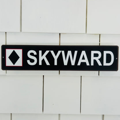A Ski Trail Sign for Skyward Trail at Whiteface Mountain in New York