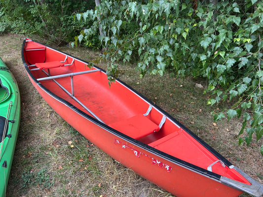 coleman ram-x 15 canoe used red 01