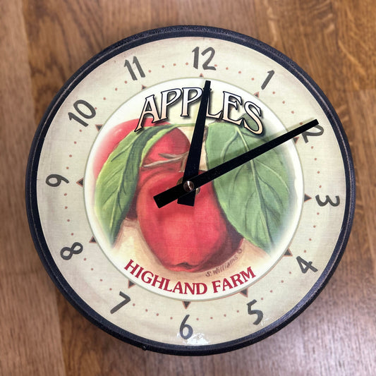 Gallery Concepts Highland Farm Apple Orchard themed wooden clock