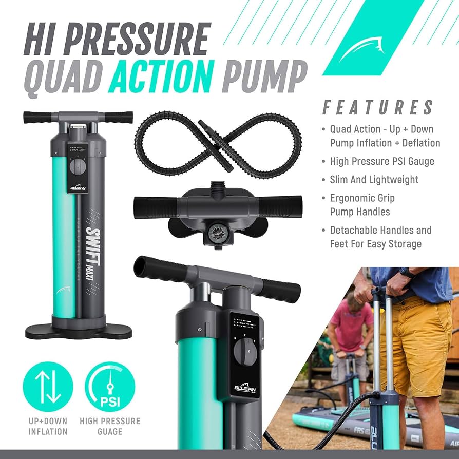 Swift Maxi Dual Chamber Quad Action Pump for Paddleboards
