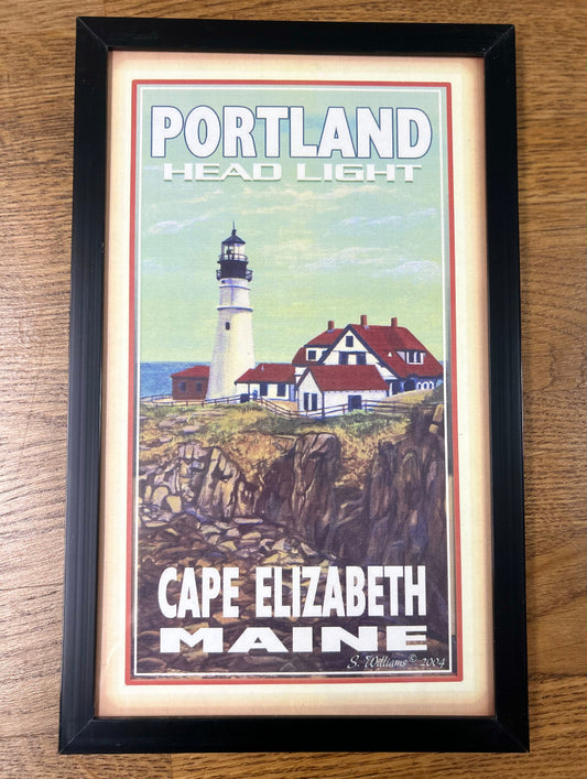 Portland Head Light Framed Print souvenir 6" x 10"