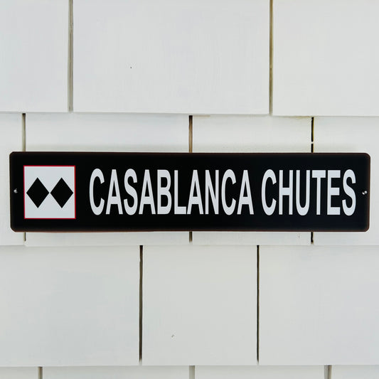 Saddleback Maine Casablanca Trail Sign Double Black Diamond