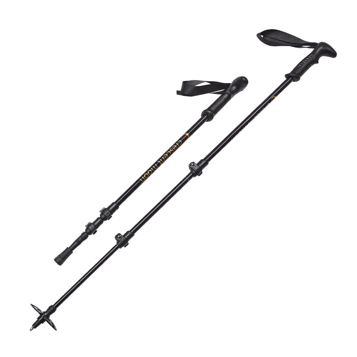 3 Piece Adjustable Trekking Poles for Snowshoeing, Skiing, Hiking, and Walking